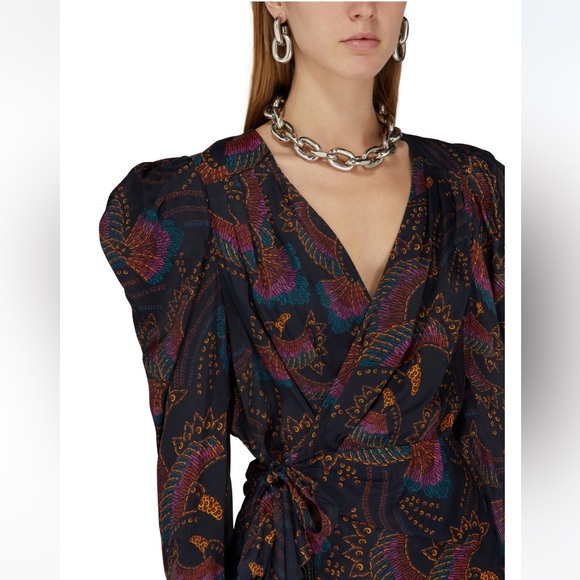 ✨SALE✨ FARM Rio Toucans Long Sleeve Wrap Dress ✨SALE✨ - Picture 6 of 17